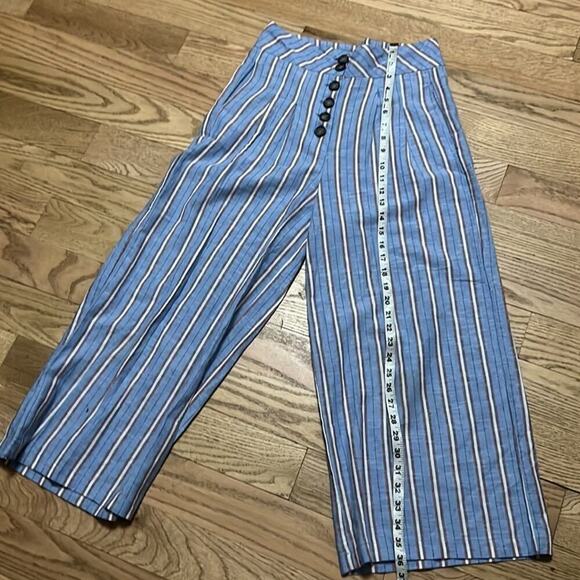 CALI 1850 STRIPED BOHO LINEN PANTS SIZE‎ S - Picture 4 of 5